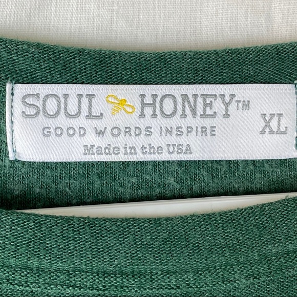 SOUL HONEY purpose Byrne green long sleeve top - Picture 5 of 6